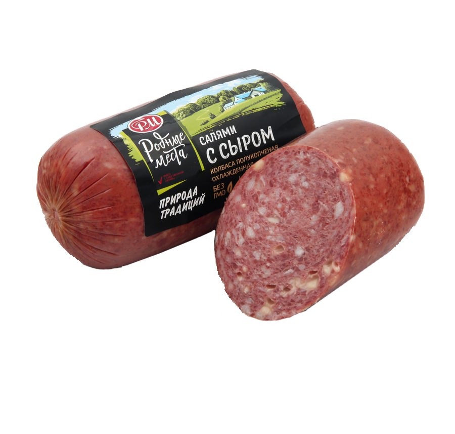 Колбаса полукопченая «Салями» с сыром